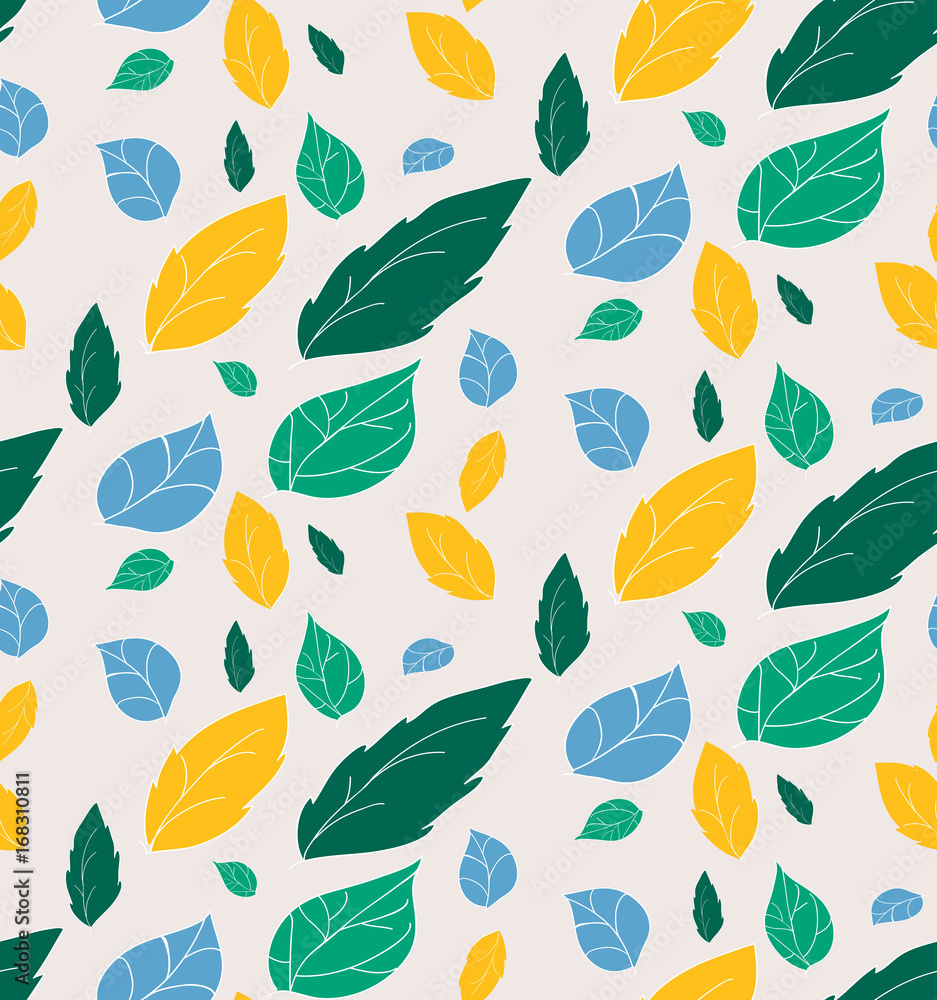 Obraz premium Abstract seamless pattern leaves