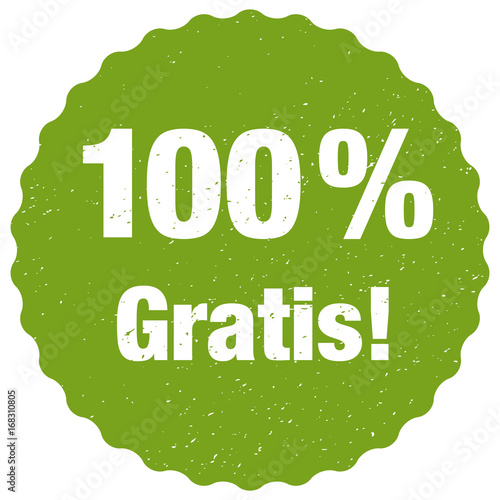 100% Gratis! Sticker - Vektor - grün