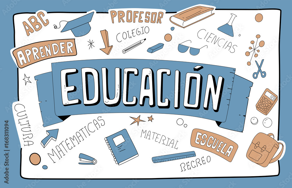 Obraz premium Conceptos sobre educacion. Letras y simbolos