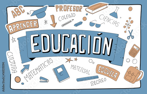 Conceptos sobre educacion. Letras y simbolos