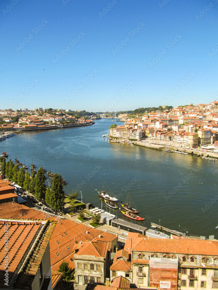 Cityscape of Porto, Portugal with the Douro river Cityscape of Porto, Portugal with the Douro river