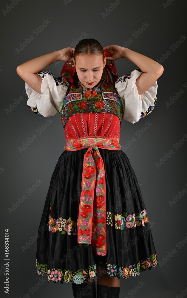 Slovakian folklore. Traditional costume.