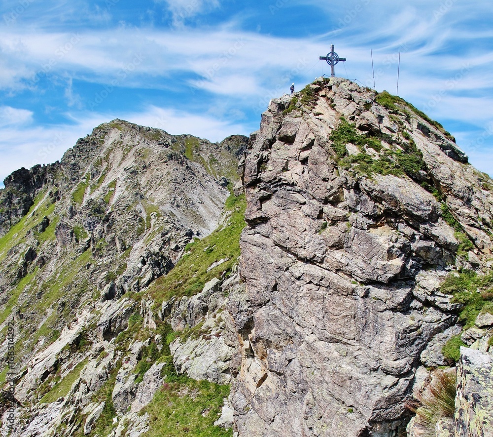 Fototapeta premium Klettersteig Gargellner Köpfe, Montafon