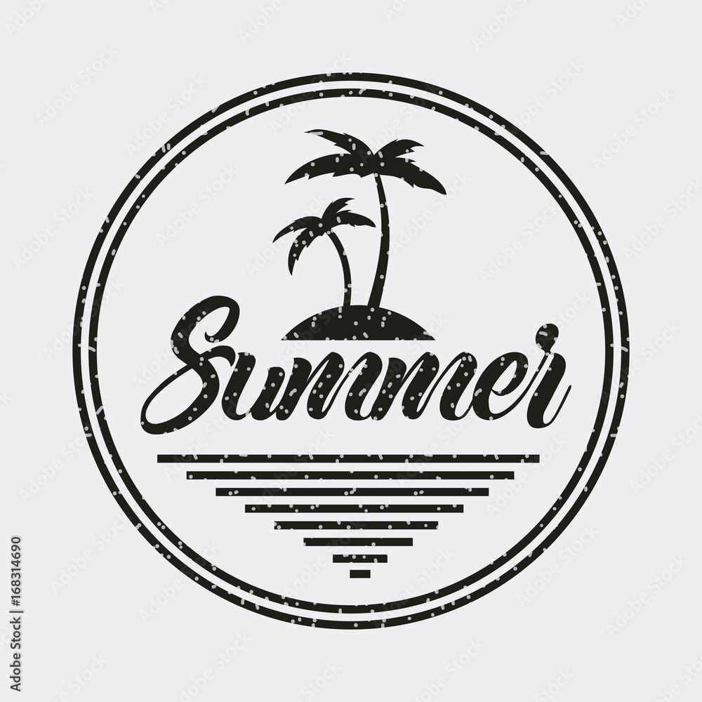 summer relax flat icon vector illustration design graphic