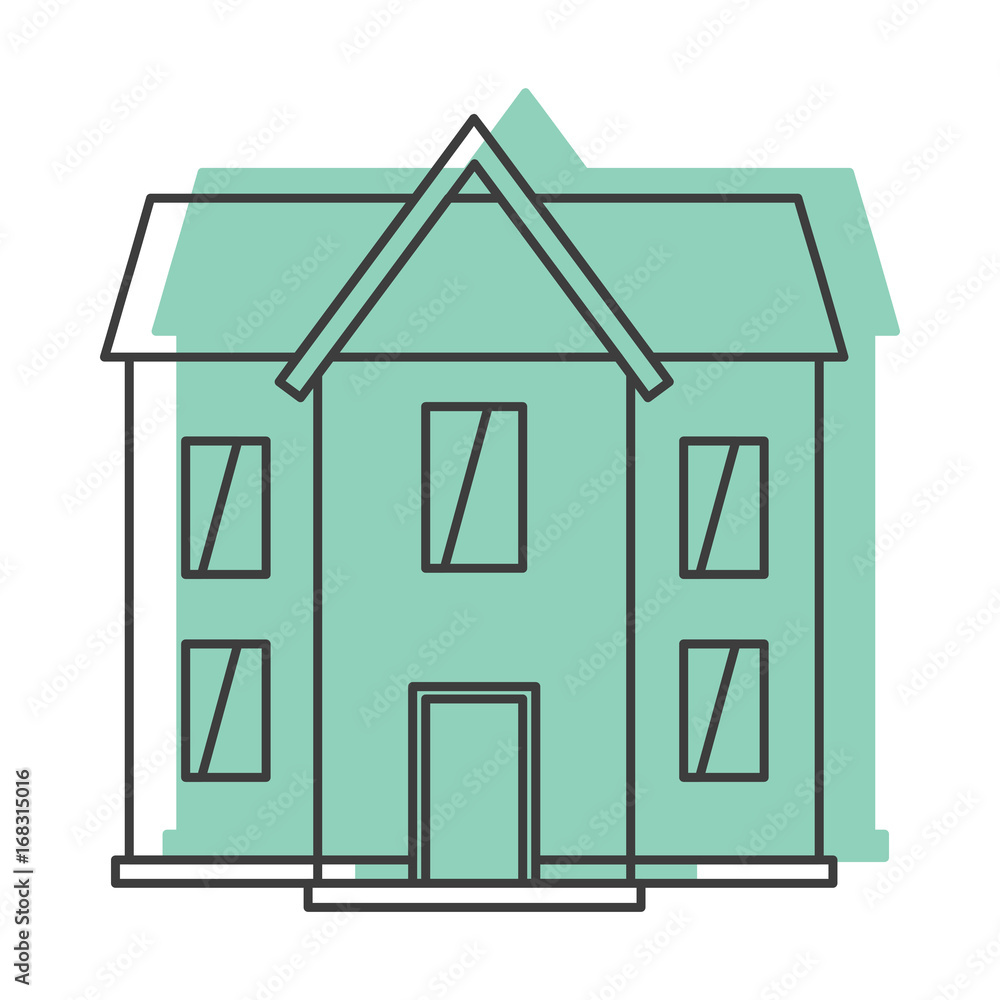 Town city house doodle icon vector illustration for design and web isolated on white background Town city house doodle icon vector illustration for design and web isolated on white background