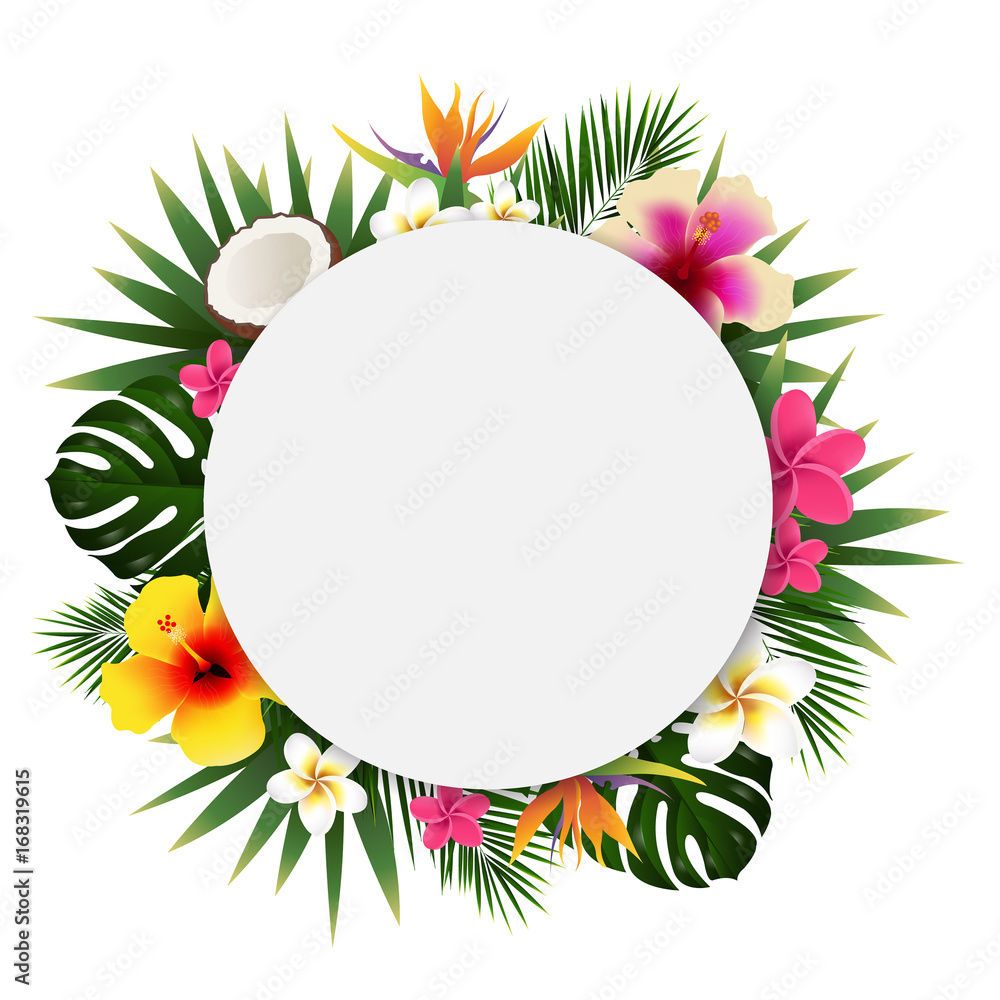 Summer Sale Tropical Banner Summer Sale Tropical Banner