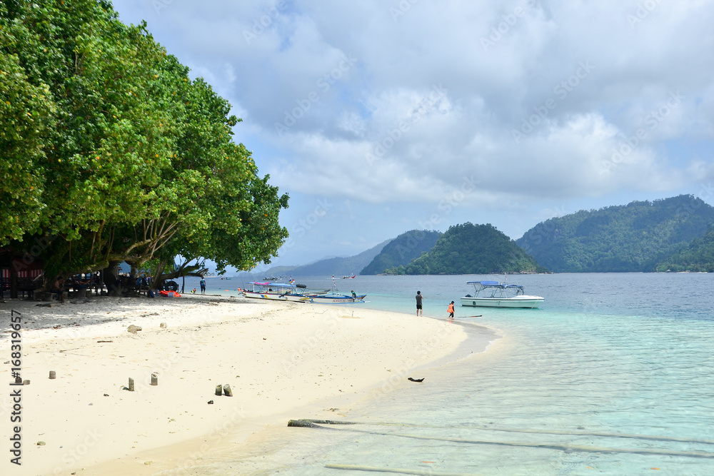 Fototapeta premium The coastline of Pagang Island 