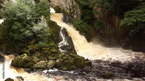 Conwy Falls on the River Conwy near Betws y Coed North Wales photo