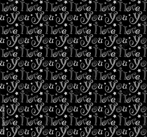 I love you. Abstract background with text. Gift wrapping paper  vector image