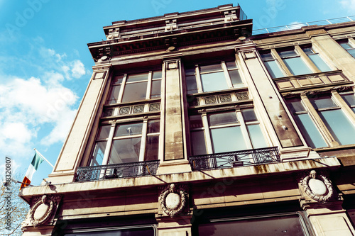 Photography Traditional antique city building in Dublin Ireland