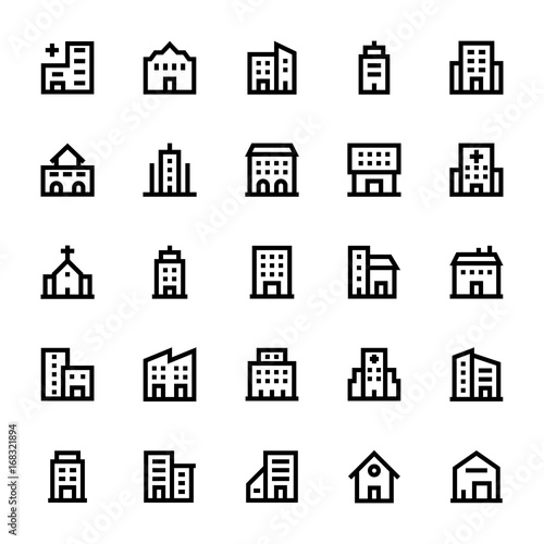 Buildings Vector Icons 2