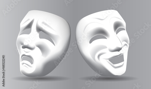 Carnival mask on grey backdrop