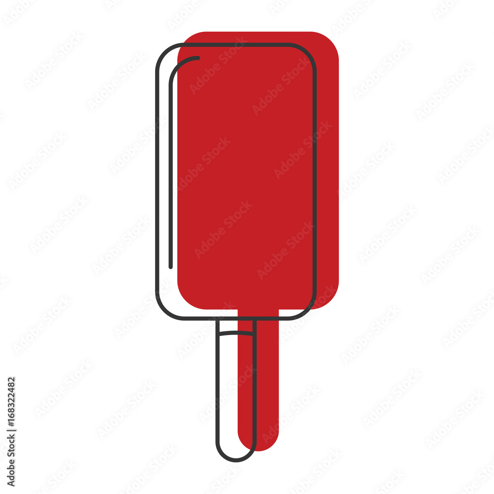 Ice cream in stick doodle icon vector illustration for design and web isolated on white Ice cream in stick doodle icon vector illustration for design and web isolated on white