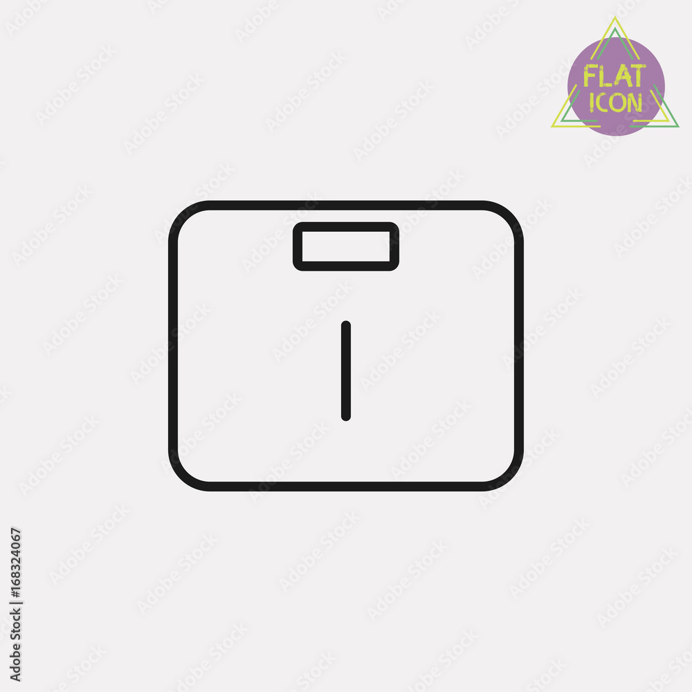 weight scale line icon weight scale line icon