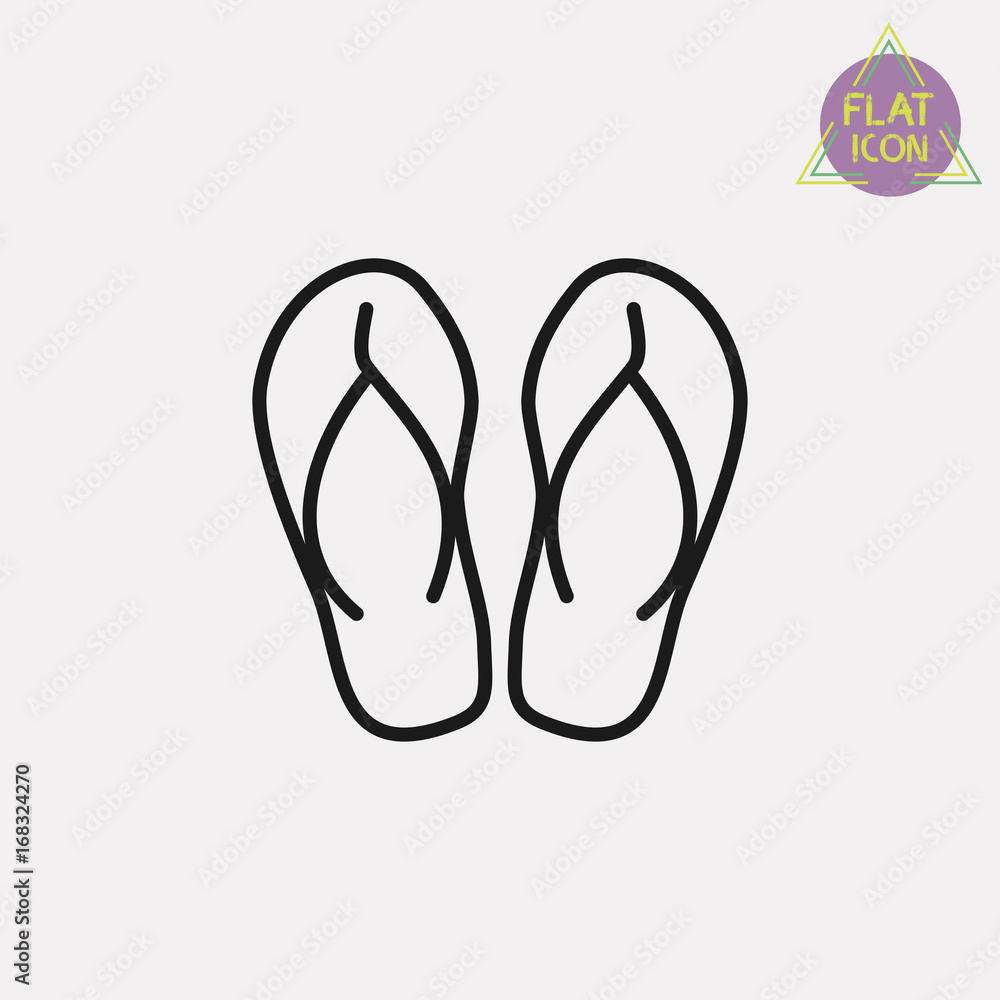 flip flops line icon flip flops line icon