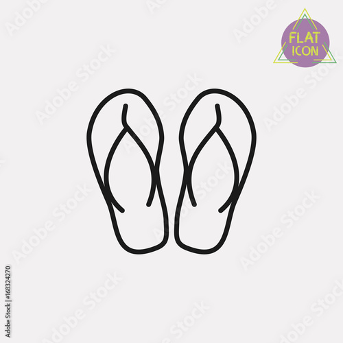 flip flops line icon