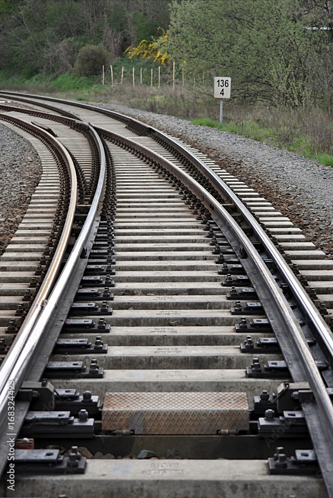 Fototapeta premium railways in nature