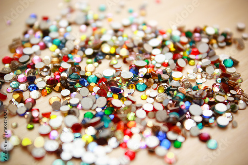 Collection of multicolored rhinestones