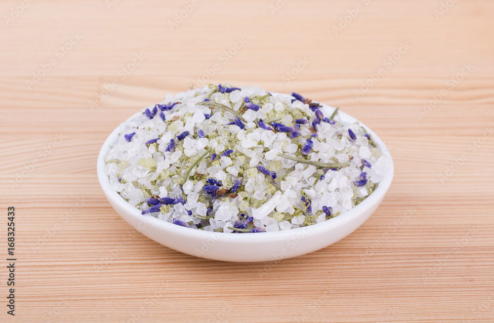 herbal salt / Herb salt with rosemary and lavender blossoms herbal salt / Herb salt with rosemary and lavender blossoms