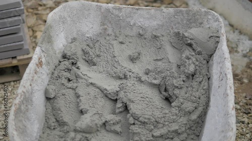 Wheelbarrow full of cement Concrete wheelbarrow