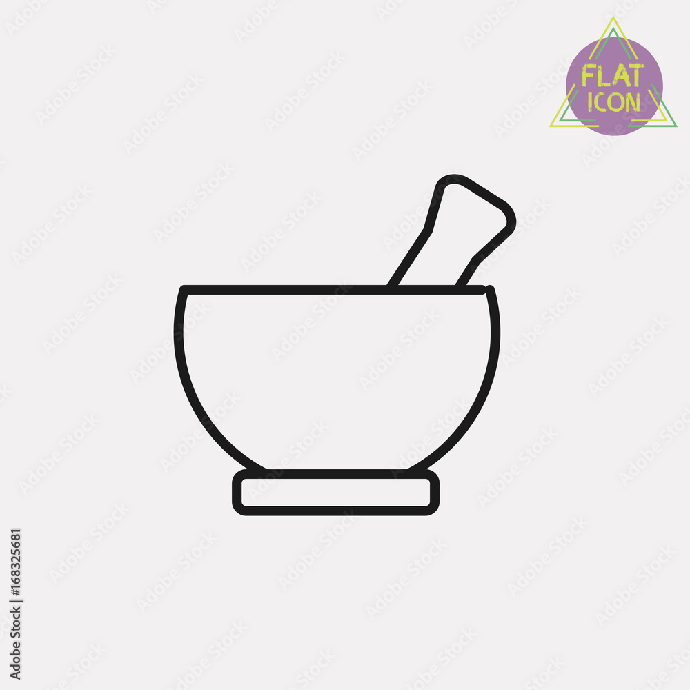 mortar and pestle line icon mortar and pestle line icon