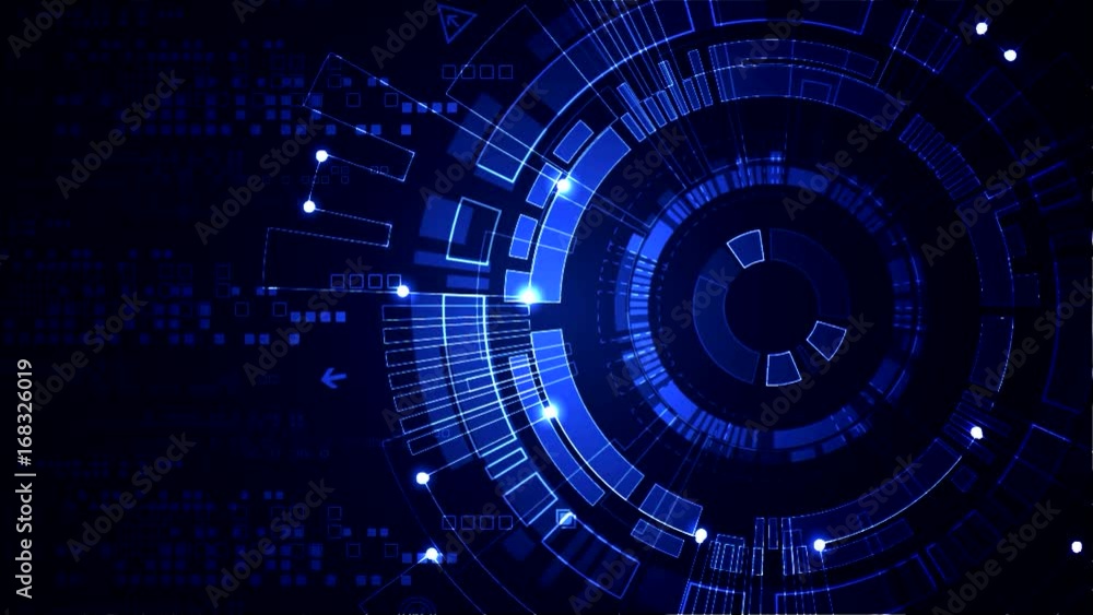 Abstract digital communication technology animation Abstract digital communication technology animation