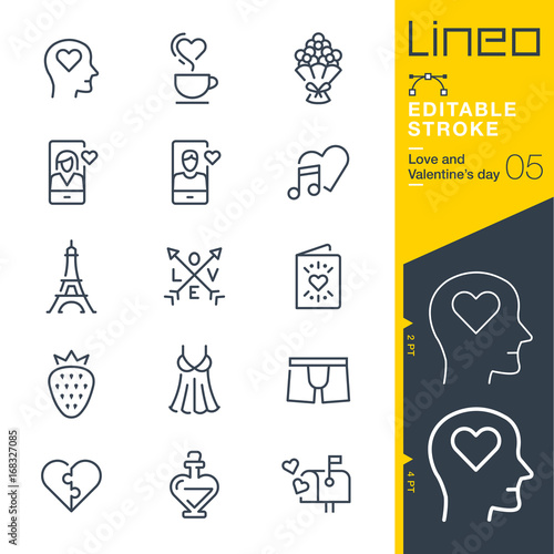 Lineo Editable Stroke - Love and Valentine’s day line icons
Vector Icons - Adjust stroke weight - Expand to any size - Change to any colour
