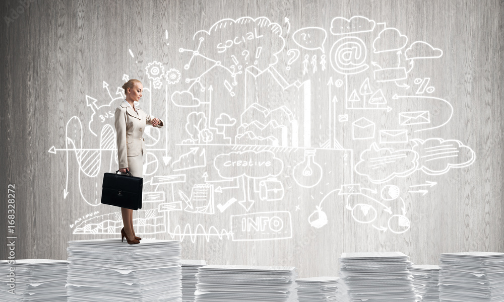 Successful confident business woman in suit. Successful confident business woman in suit.