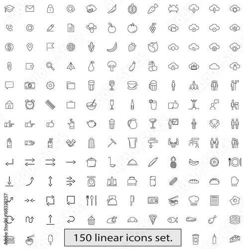 Outline web icons set