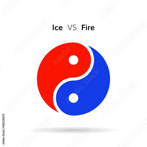 ice and fire yin yang symbol 