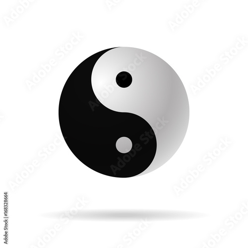 yin yang 3d symbol