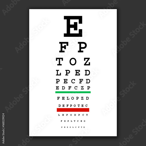 eye chart vector test