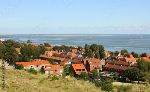 View to houses and the Waddensea on the island of Vlieland. The Netherlands photo
