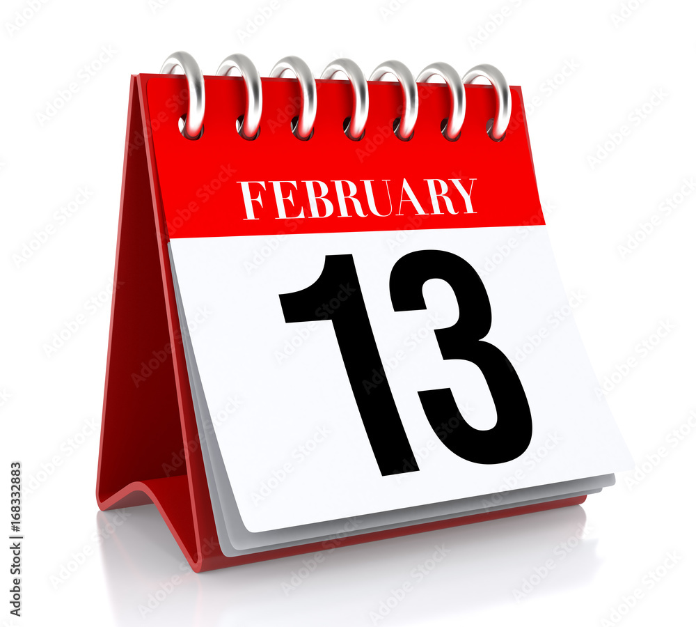 February 13. Calendar February 13. Calendar