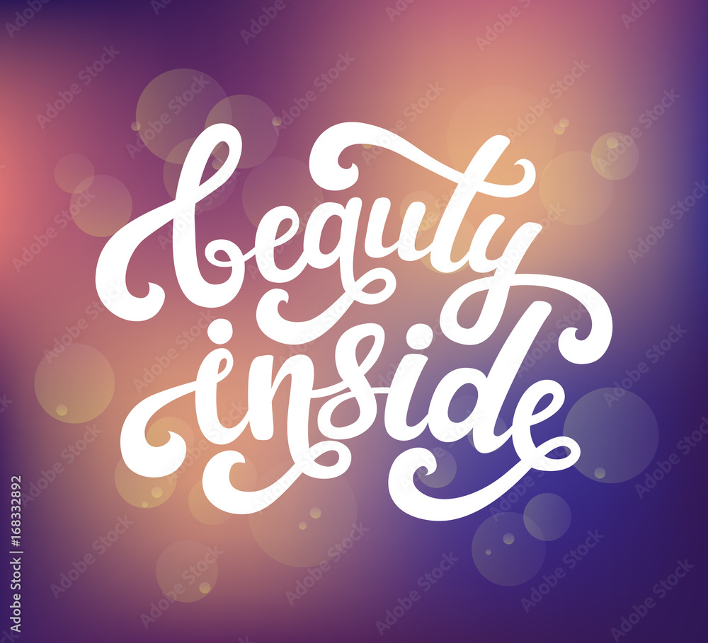 Vector illustration of Beauty Inside text Vector illustration of Beauty Inside text
