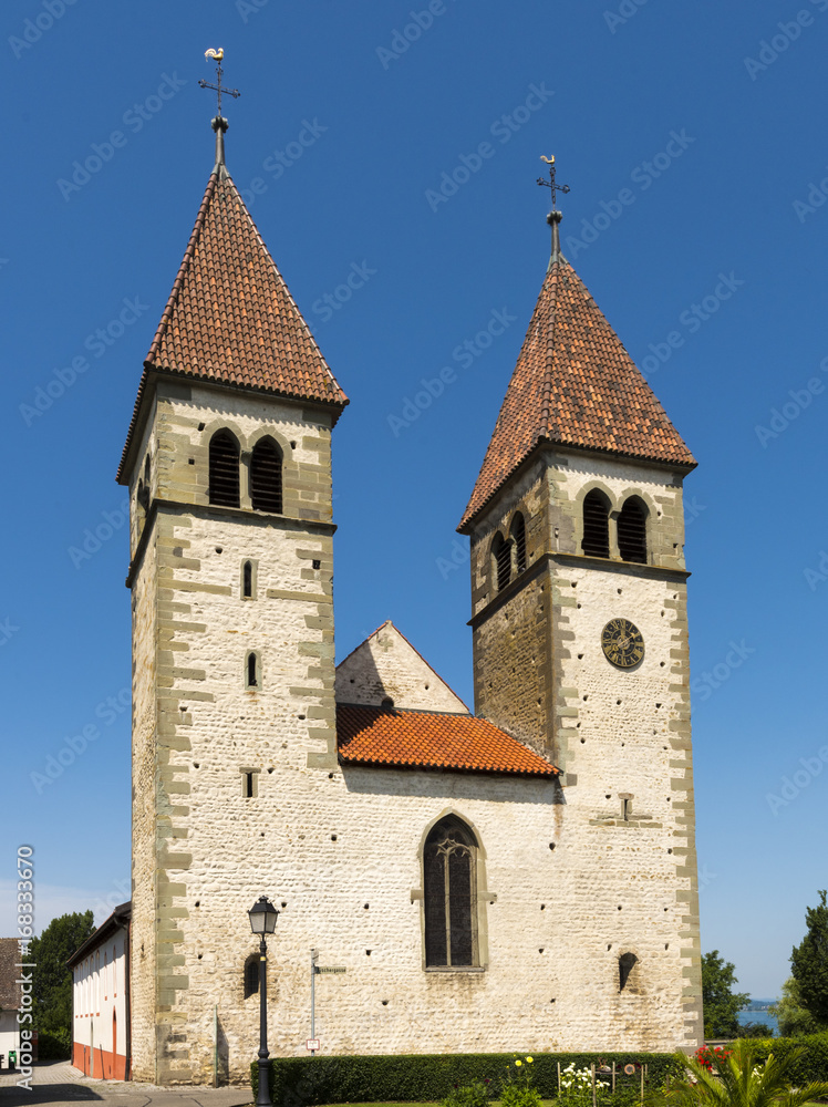 Church of St. Peter and Paul in Niederzell on the island of Reichenau - Lake Constance, Baden-Wuerttemberg, Germany, Europe