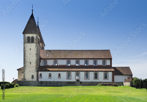 The north side of the church of Saint Peter and Paul on the island of Reichenau - Lake Constance, Baden-Wuerttemberg, Germany, Europe