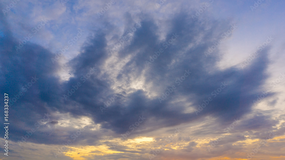 Smooth cumulus cloud on the sky at morning Smooth cumulus cloud on the sky at morning