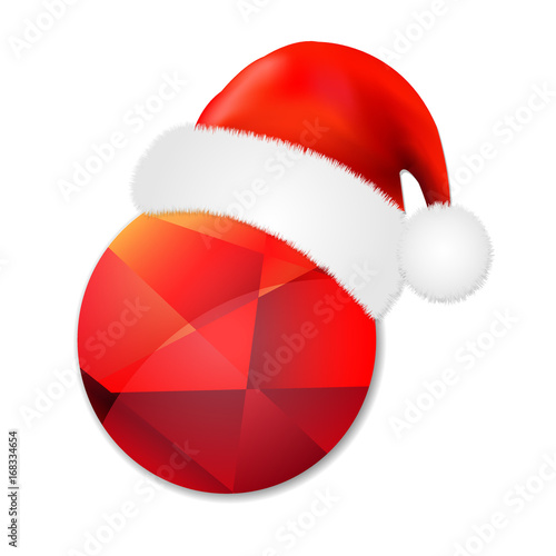 Sale Poster With Santa Claus Cap