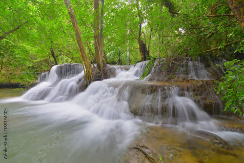 Huay mae kamin waterfall in Kanchanaburi Thailand  