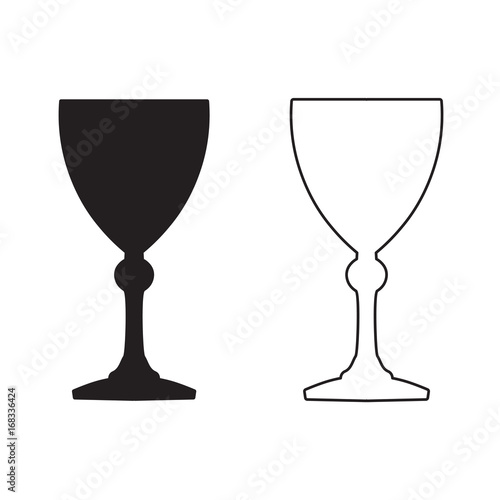 wine glass icon- vector illustration