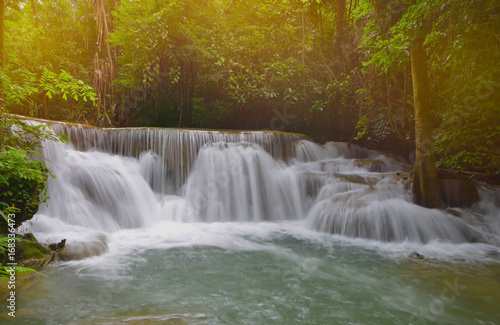 Huay mae kamin waterfall in Kanchanaburi Thailand