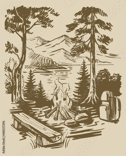sketch tourism background