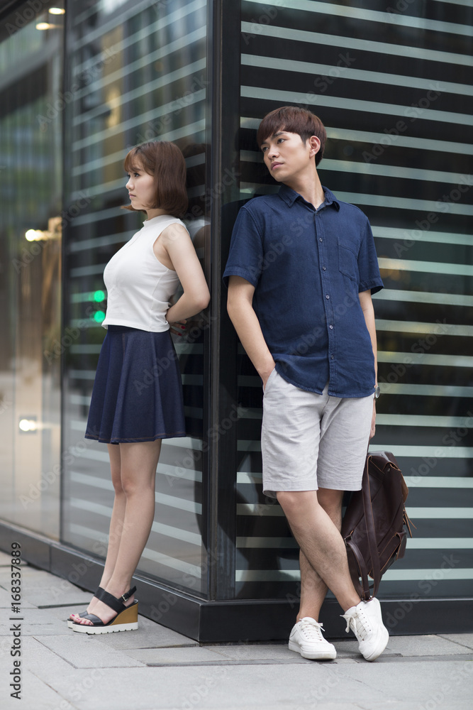 Young couple being difficult with each other Young couple being difficult with each other