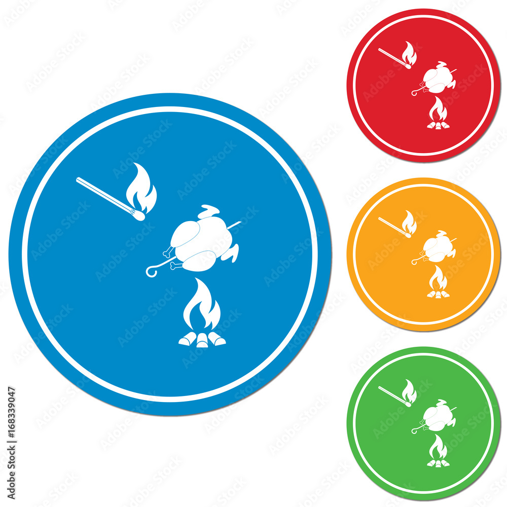Grilled chicken icon
