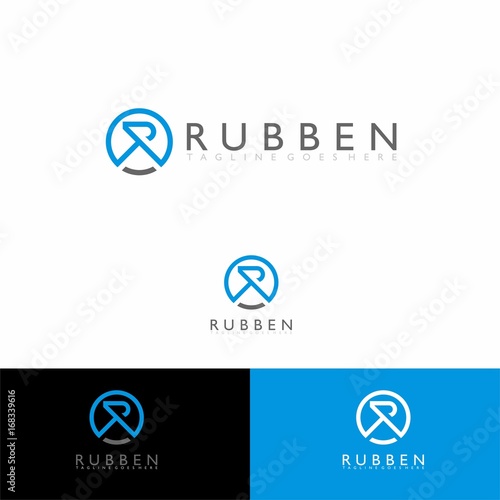 modern logo idea with letter R