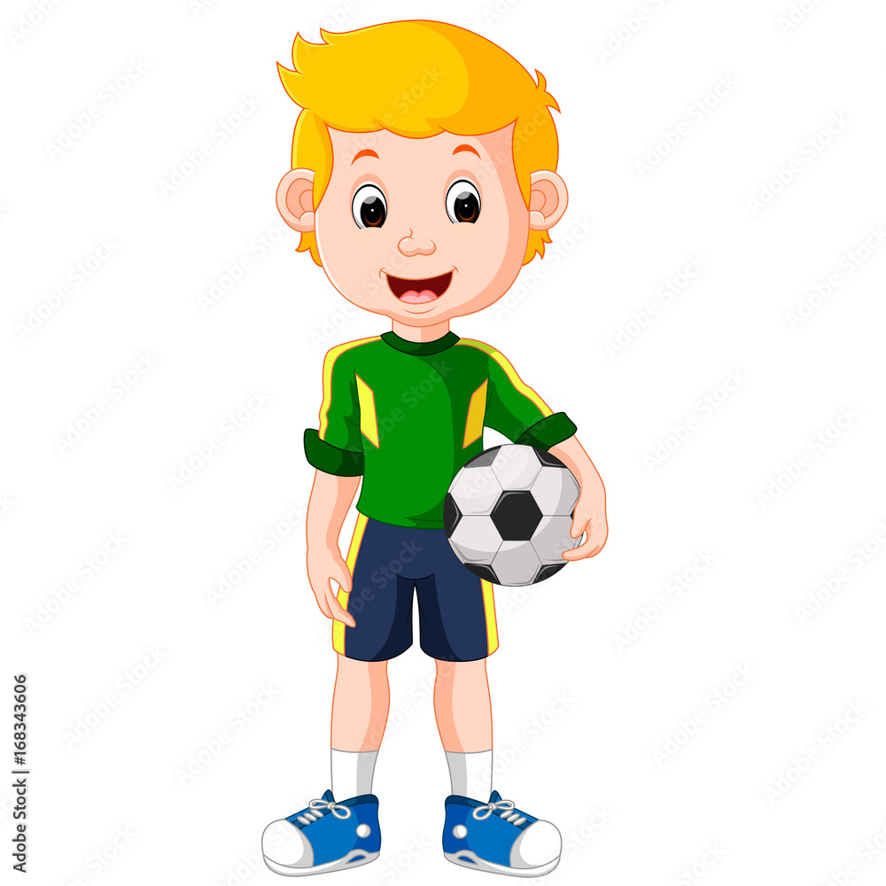 Cartoon male soccer Player