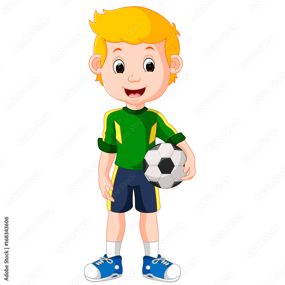 Cartoon male soccer Player Cartoon male soccer Player