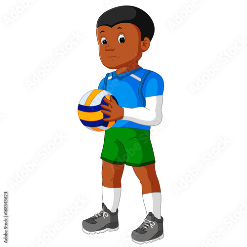 Cartoon male Volleyball Player