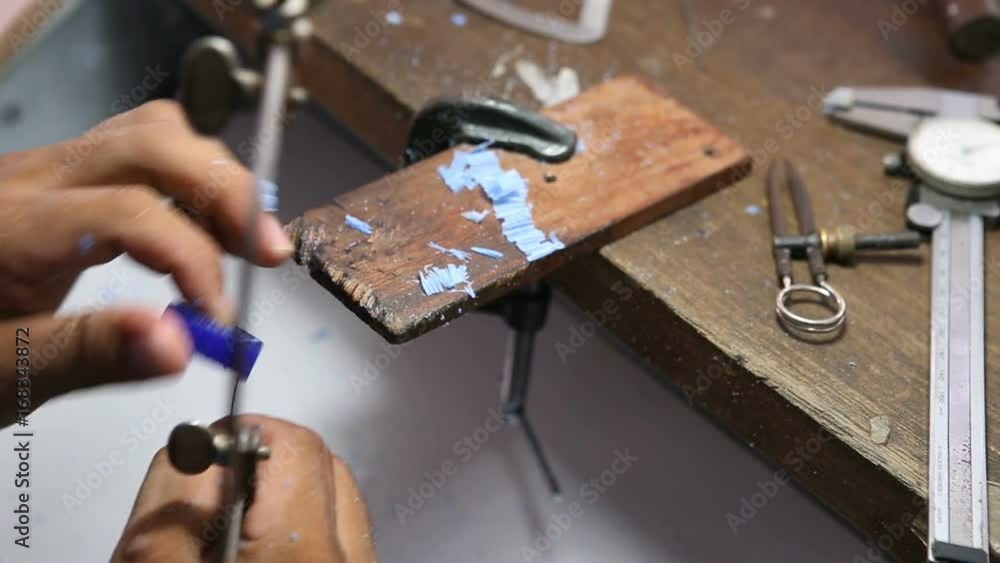 goldsmith use jigsaw cut wax to do ring's wax mold goldsmith use jigsaw cut wax to do ring's wax mold